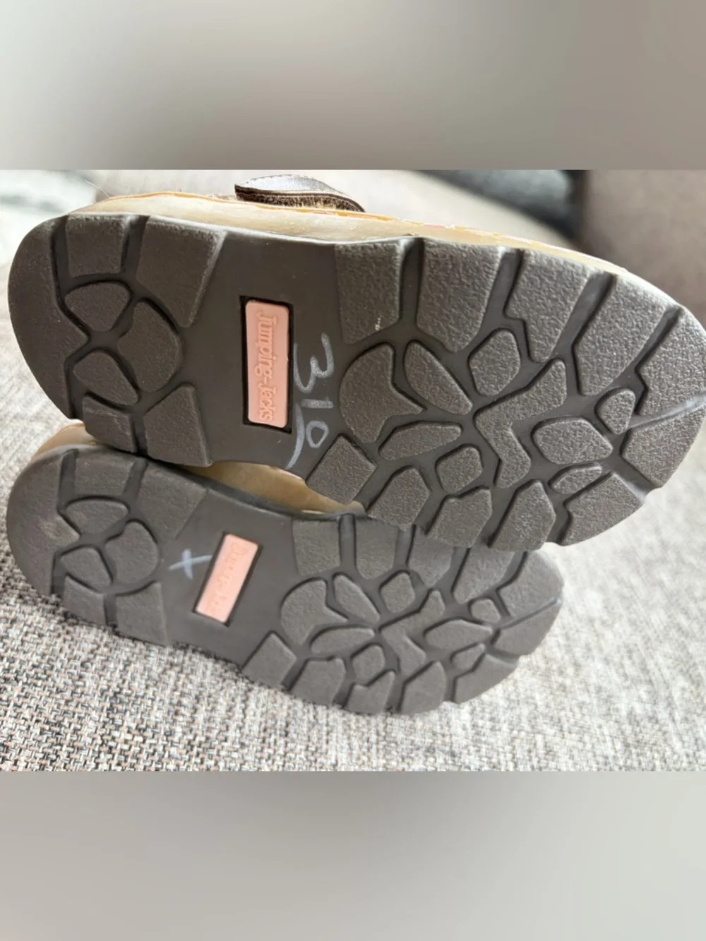 Jumping Jacks Brown Mary Jane Shoes with Pink Lining